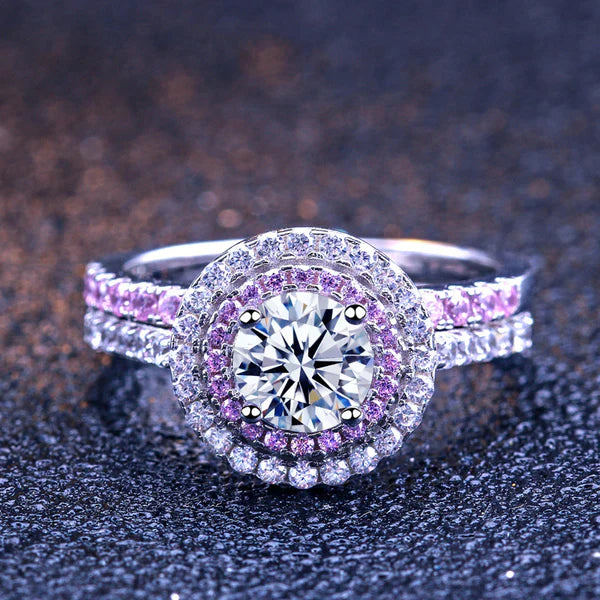 DAZZLING DUO HALO RING