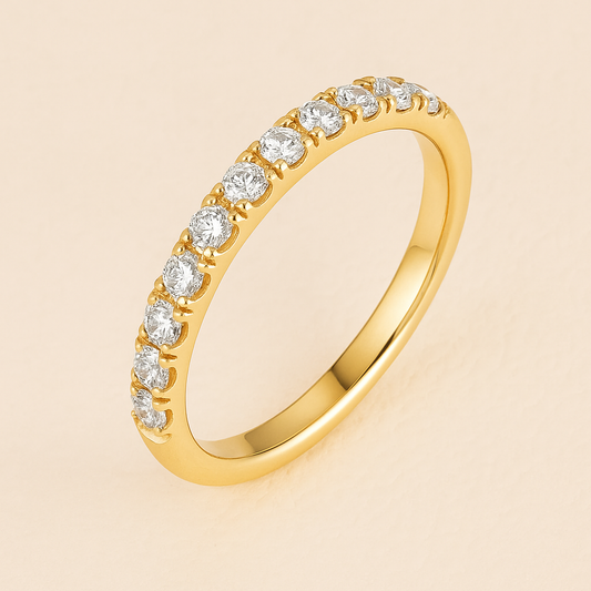 Moissanite Eternity Ring in 18K Gold