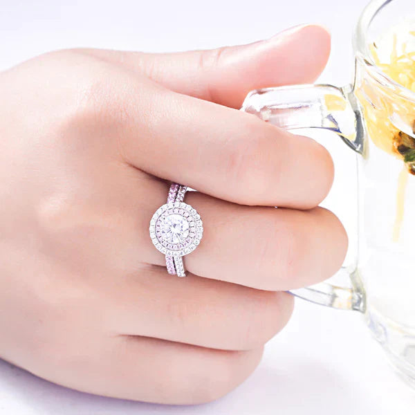 DAZZLING DUO HALO RING