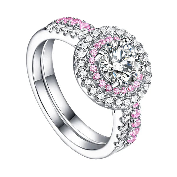 DAZZLING DUO HALO RING