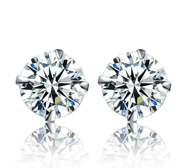 Passions Solitaire 6mm Stud Earrings
